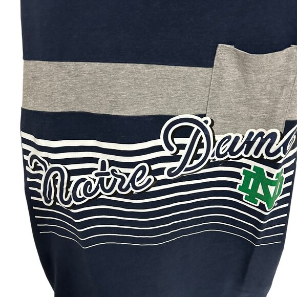 Vintage Adidas Notre Dame Fighting Irish Tank Top Shirt Size Medium Blue - Picture 4 of 6
